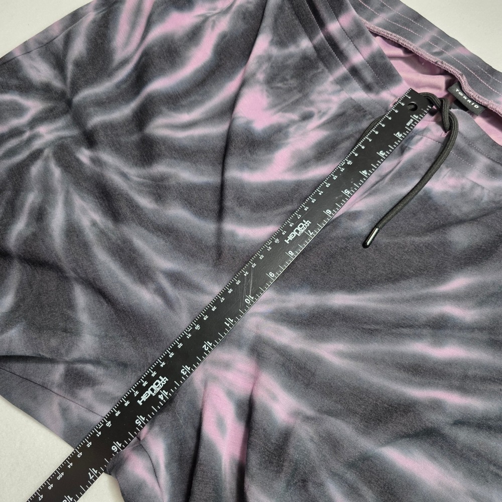 Torrid Purple Black Tie Dye Joggers Size 4 Plus Size Crop Sweatpants Pockets - Picture 4 of 12